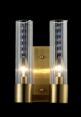 Бра Crystal Lux OTONO AP2 BRASS/TRANSPARENTE