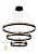 Люстра Crystal Lux FERNANDO SP158W LED D400+600+800 BLACK/GOLD