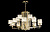 Люстра Crystal Lux NICOLAS SP-PL10+5 GOLD/WHITE